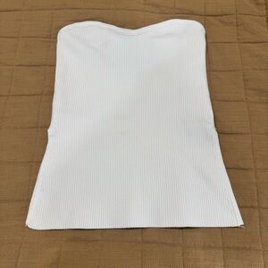 Caroline Constas Revolve Ivory White Sleevles Side Slit Top Size Medium